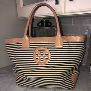 Tory Burch handbag good condition: canvas/leather
